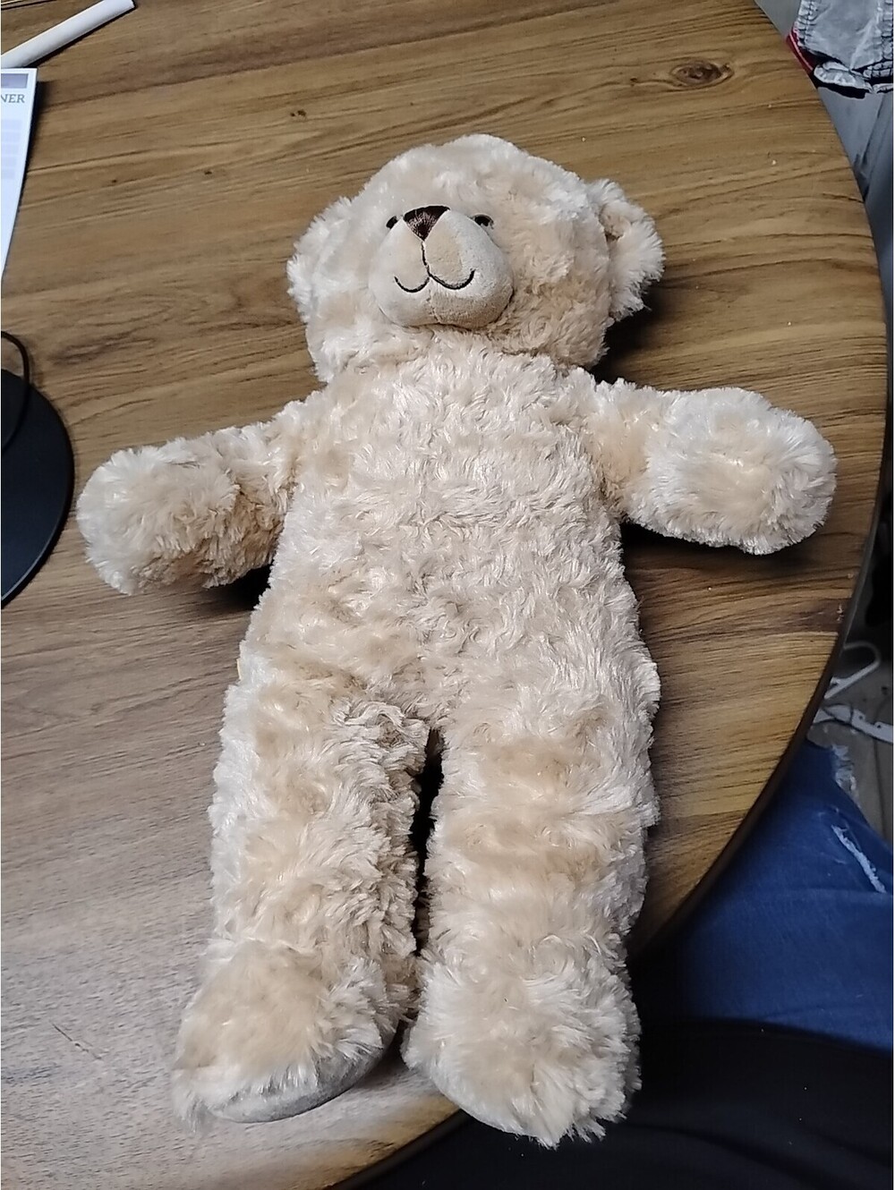 Build A Bear Workshop Tan Curly Plush Soft Fur 2013 Teddy EUC BABW Cute